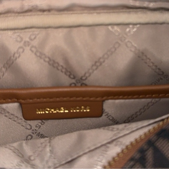 MICHAEL KORS Handbag Logo Jet Set Charm EW Acorn Nylon Crossbody AUTHENTIC - Picture 13 of 16